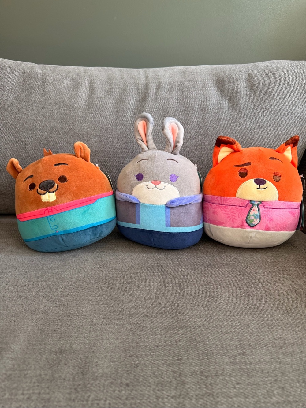 3 Squishmallows: 8” Inch JUDY HOPPS, NICK WILDE & NIBBLES MAPLESTICK Zootopia 2